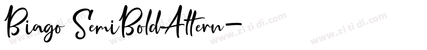 Biago SemiBoldAltern字体转换